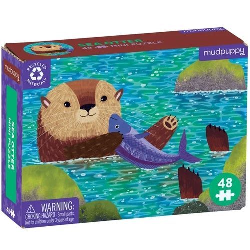 mudpuppy mini puzzel - zeeotter - 48st