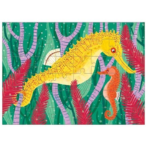 mudpuppy mini puzzel - zeepaardje - 48st
