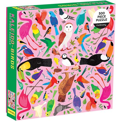mudpuppy puzzel - kaleidoscoop vogels - 500st