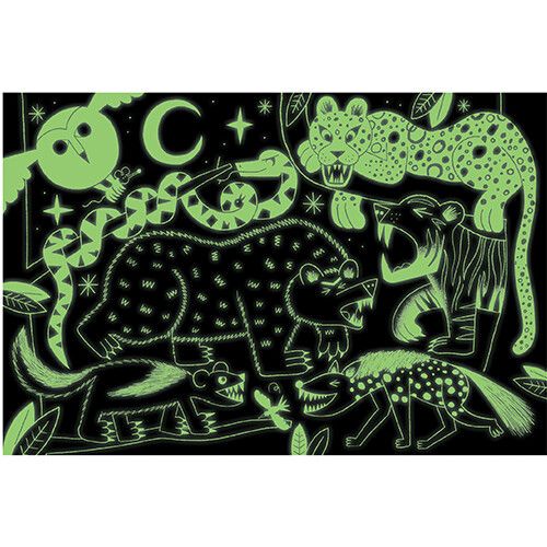 mudpuppy puzzel glow in the dark - landroofdieren - 100st