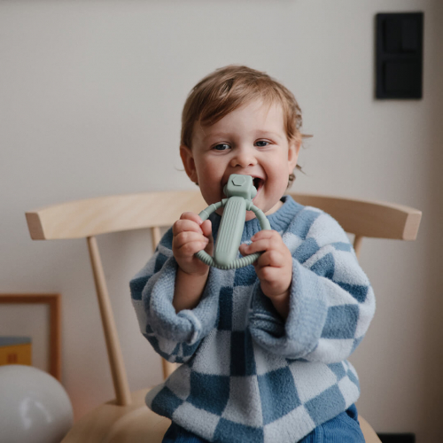 mushie bijtspeelgoed met rammelaar - robot