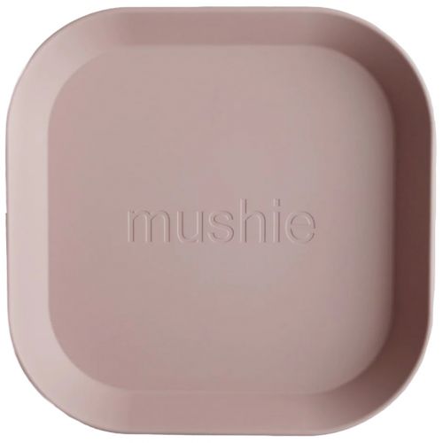 mushie kinderborden vierkant - blush - 2st