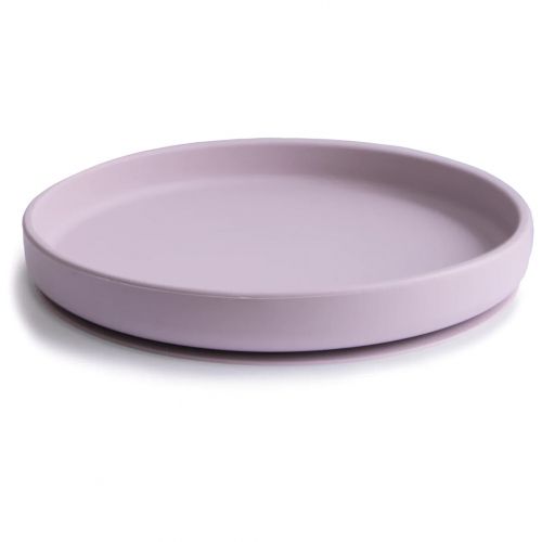mushie siliconen bord met zuignap - soft lilac