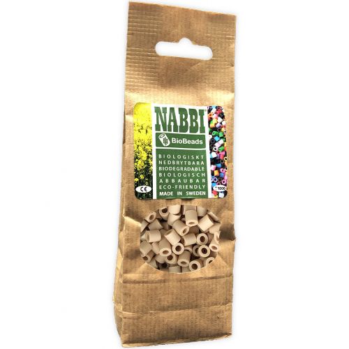 nabbi biobeads® strijkkralen beige - 1000st
