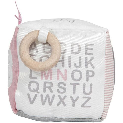 nijntje-miffy activiteitenkubus pink baby rib - 15 cm 