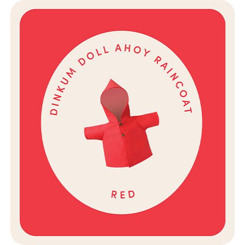 olli ella dinkum dolls poppenregenjas - rood