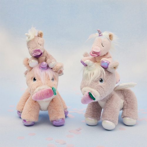 olli ella knuffeleenhoorn binky baby unicorn - sparkle - 16 cm