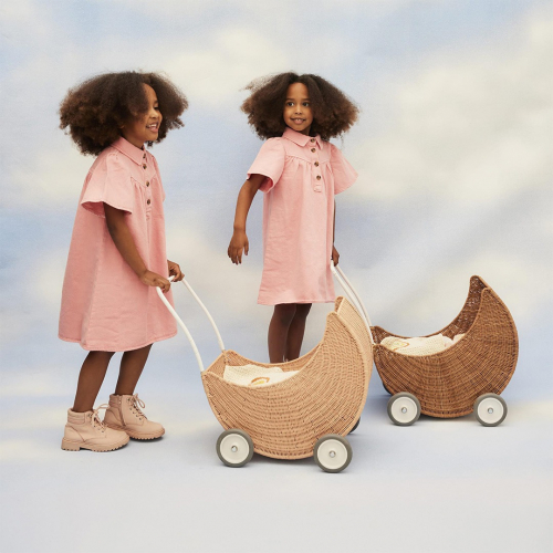 olli ella poppenwagen maan - seashell pink