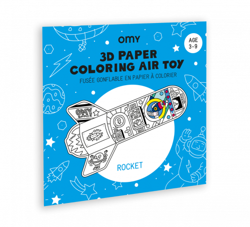omy inkleurbaar 3D speelfiguur rocket