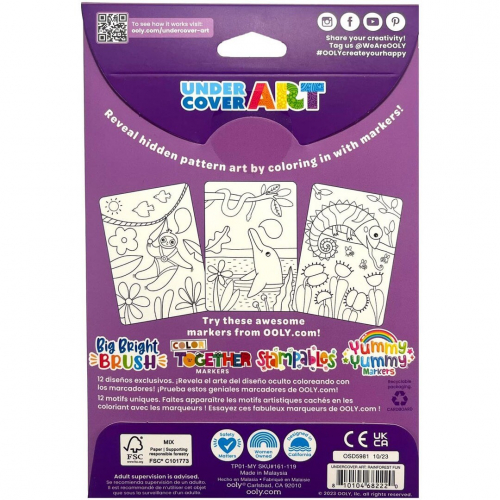 ooly kleurplaten undercover art rainforest fun - 12st