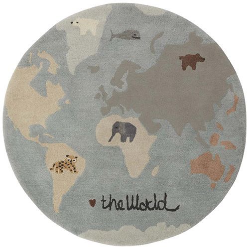 oyoy vloerkleed wereld - Ø 120 cm 