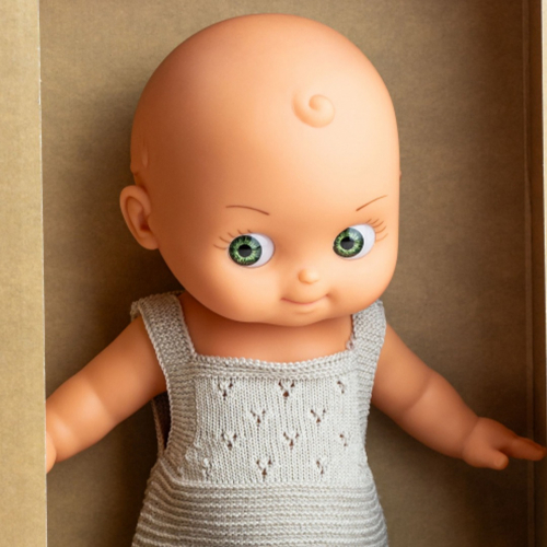 paola reina babypop mini pancha - grijs - 28 cm