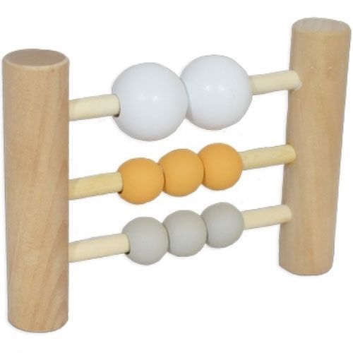 pellianni mini telraam en rammelaar - mosterd