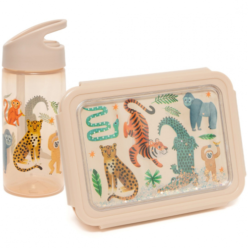 petit monkey bento broodtrommel - upside down animals