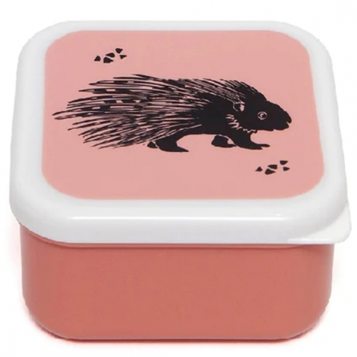 petit monkey snackdoosjes black animals - pink - 3st