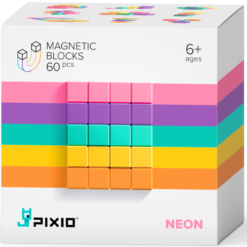 pixio magnetische blokjes abstract neon - 60st