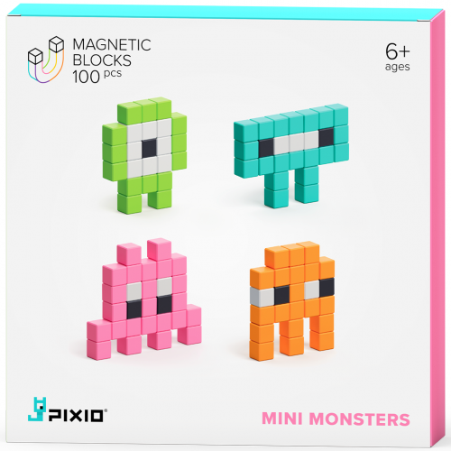 pixio magnetische blokjes mini monsters - 100st