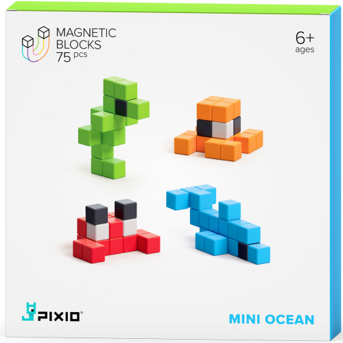 pixio magnetische blokjes mini ocean - 75st