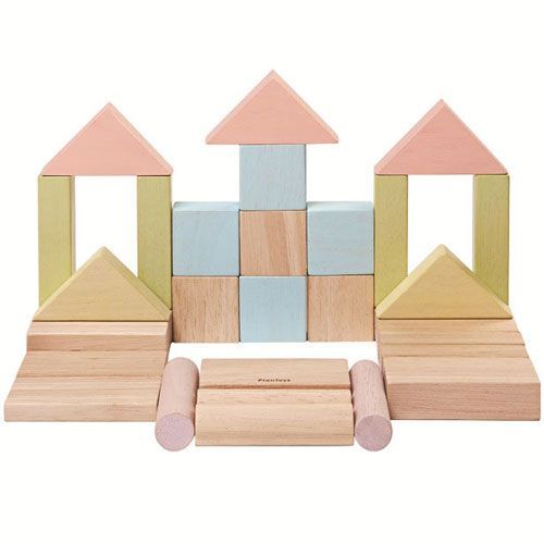 plan toys bouwblokken pastel (40st)