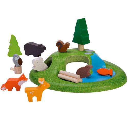 plan toys houten bosdieren set