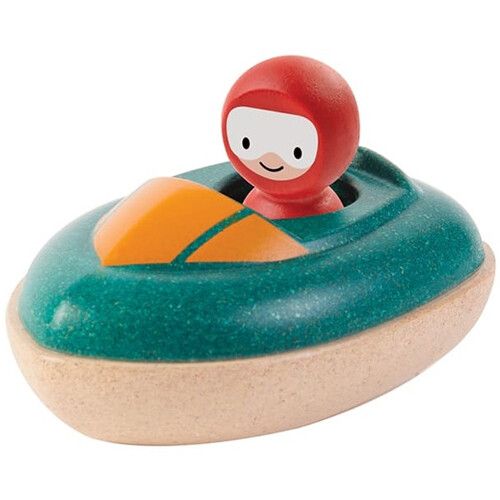 plan toys badspeelgoed speedboot blauw