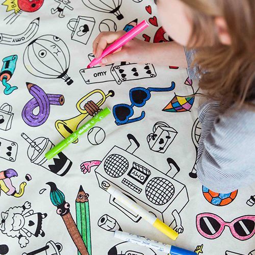 play&go speelkleed en opbergzak color your bag - paris