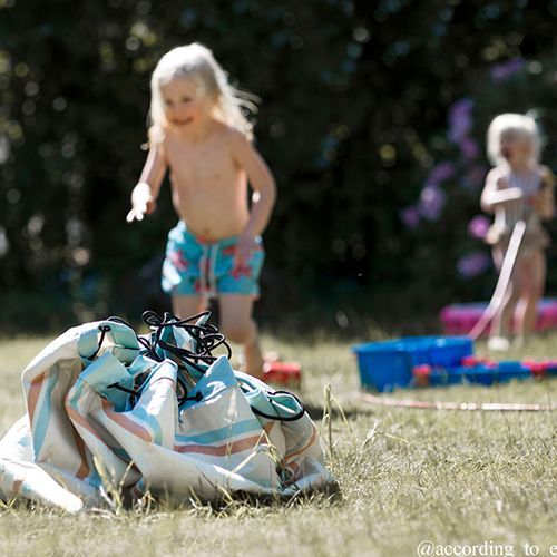 play&go waterdicht speelkleed en opbergzak outdoor - stripes