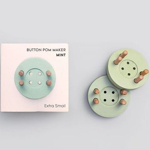 pom maker button - mint - Ø 5 cm