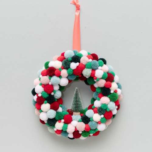 pompons red green- 24st