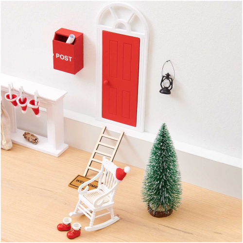 miniatuur houten schommelstoel - 10 cm