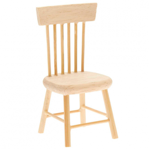miniatuur houten stoel - 8,5 cm