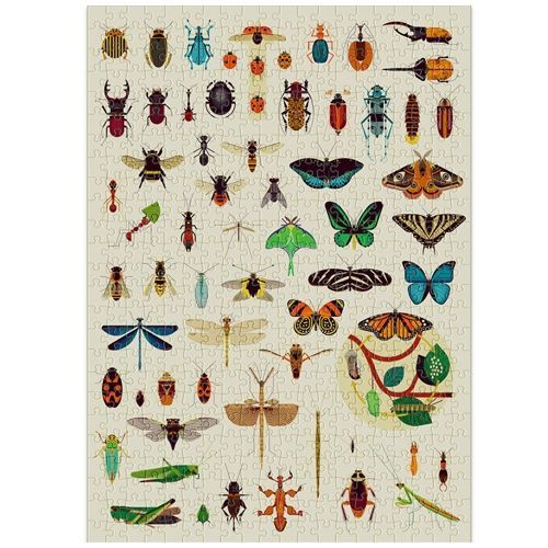 poppik puzzel met poster insecten - 500st