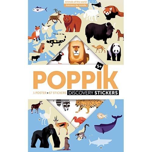 poppik sticker poster dierenwereld 