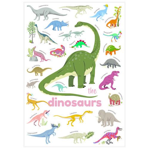 poppik stickerposter dinosaurus - mini