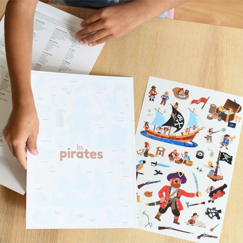 poppik stickerposter piraat - mini