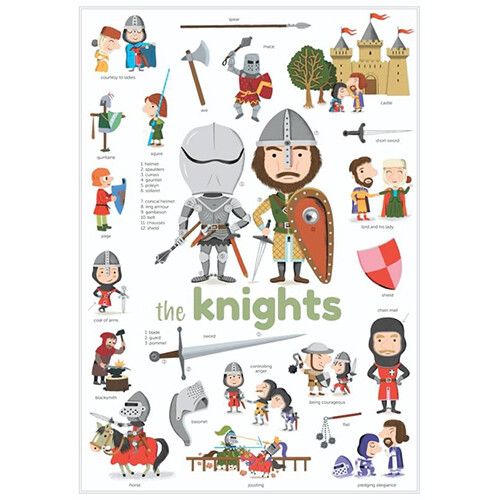 poppik stickerposter ridders - mini