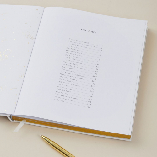 blush and gold invulboek my pregnancy journal - safari