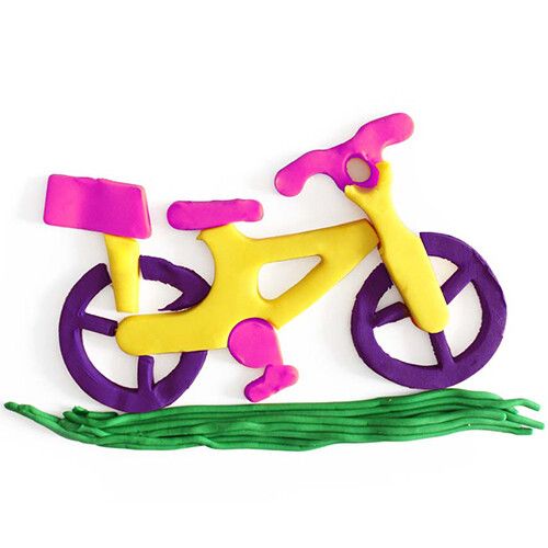 primo glutenvrije modelleerklei 5 kleuren - fiets