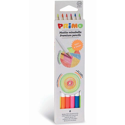 primo kleurpotloden fluor - 6st