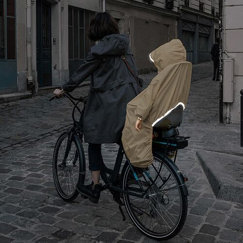 rainette regenjas voor in het fietsstoeltje - beige 