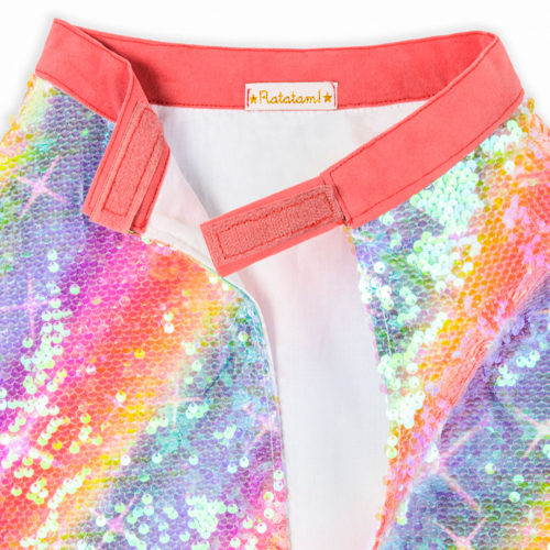 ratatam verkleedcape regenboog sequins