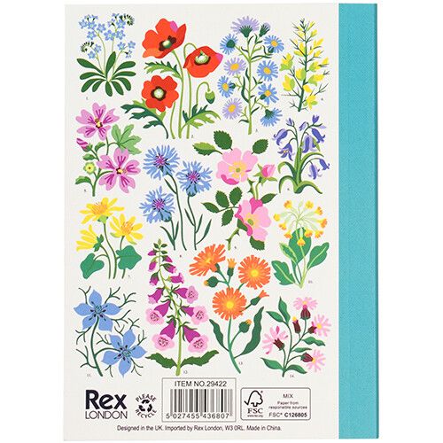 rex london A6 notitieboekje wild flowers
