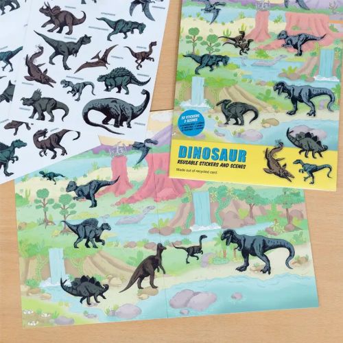 rex london herbruikbare stickers met achtergronden prehistoric land