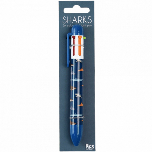 rex london kleurenpen 6-in-1 sharks