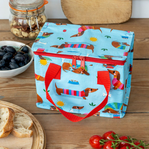 rex london lunchtas sausage dog blue