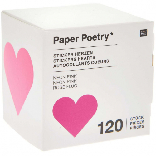 rol stickers - neonroze harten