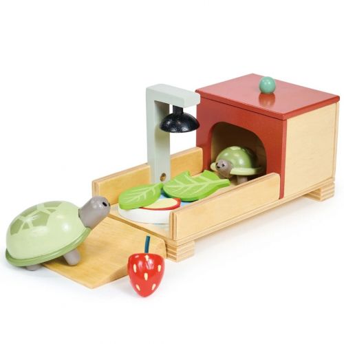 tender leaf toys poppenhuisdieren - schildpad - 8-delig
