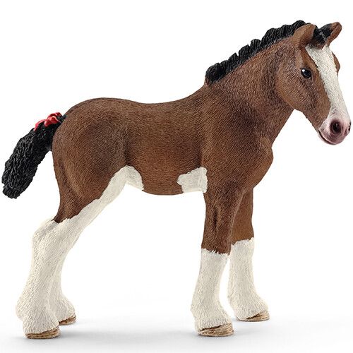 schleich farm world clydesdale poulain - 8 cm