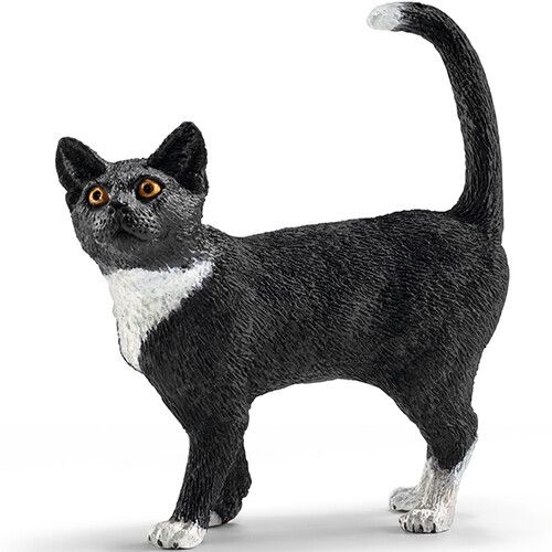 schleich farm world kat zwart wit - 5,5 cm