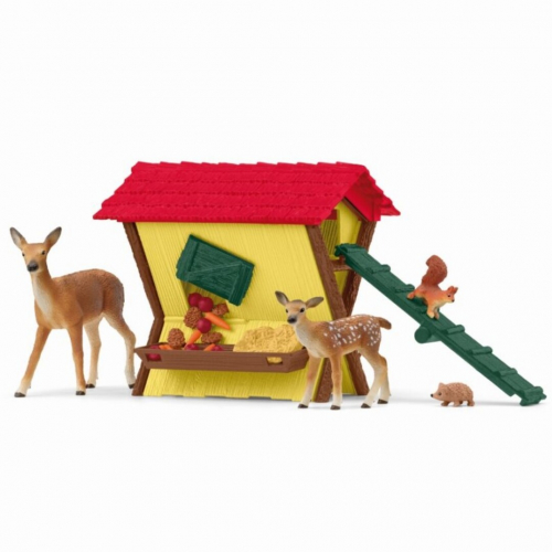 schleich farm world voederplaats bosdieren